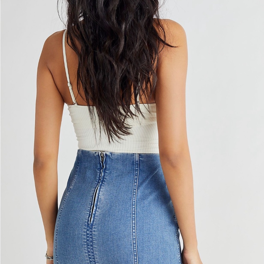 Free People denim skirt